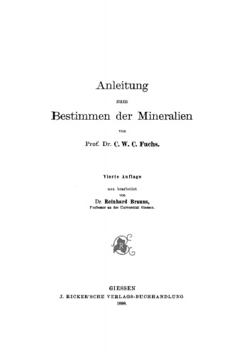 Anleitung zum Bestimmen der Mineralien