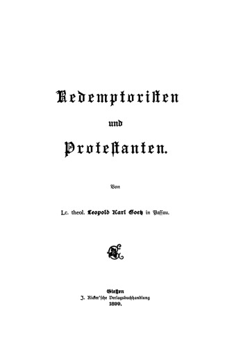 Redemptoristen und Protestanten