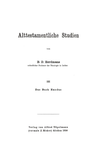 Das Buch Exodus