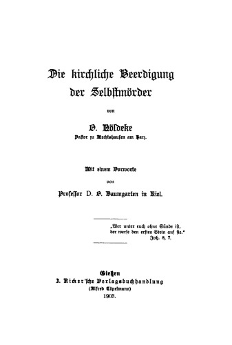 Die kirchliche Beerdigung der Selbstmörder