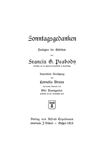 Sonntagsgedanken: Predigten für Gebildete