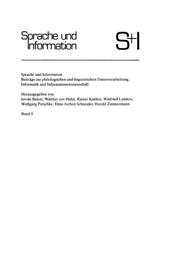Syntax for German in the User Specialty Languages System
