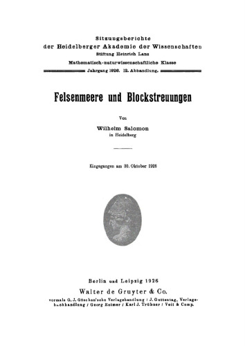 Felsenmeere und Sockstreuungen