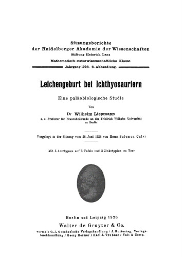 Leichengeburt bei Ichthyosauriern: Eine paläobiologische Studie