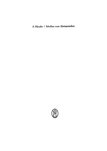 Schriften zum Alemannischen