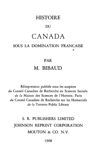 Histoire du Canada sous la domination française