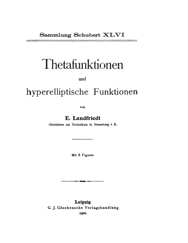 Thetafunktionen und hyperelliptische Funktionen