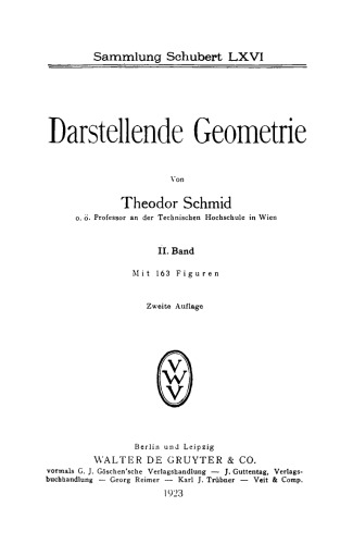 Darstellende Geometrie, Band 2