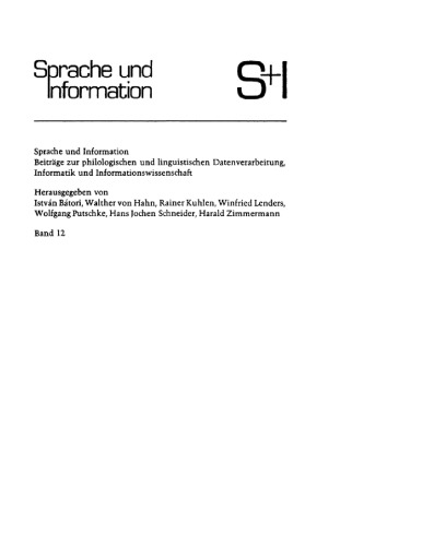 Automatische Klassifikation und Information Retrieval: Anwendung und Entwicklung komplexer Verfahren in Information-Retrieval-Systemen und ihre Evaluierung