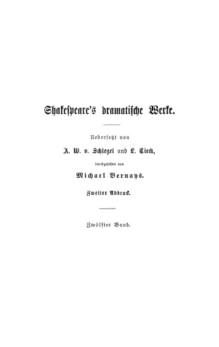 Shakespeare’s dramatische Werke: Band 12 Othello. Cymbeline. Macbeth