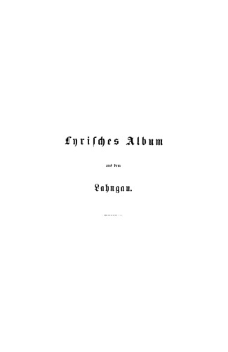 Lyrisches Album aus dem Lahngau
