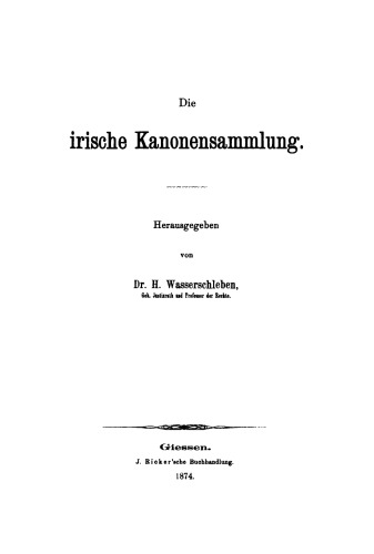 Die irische Kanonensammlung