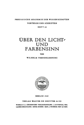 Über den Licht- und Farbensinn