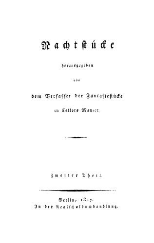 Nachtstücke: Teil 2 Nachtstücke