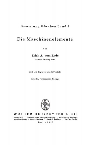 Die Maschinenelemente