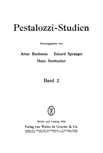 Pestalozzi-Studien