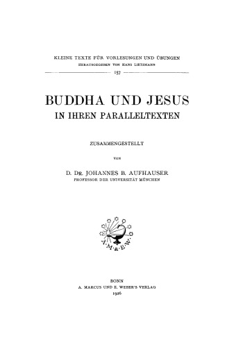 Buddha und Jesus in ihren Paralleltexten