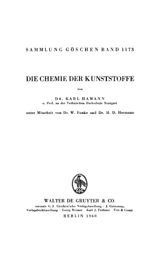 Die Chemie der Kunststoffe