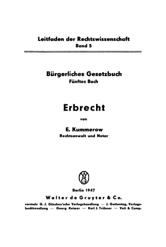 Bürgerliches Gesetzbuch: Band 5 Erbrecht