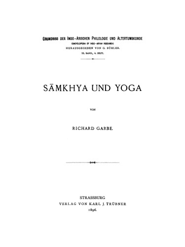 Samkhya und Yoga