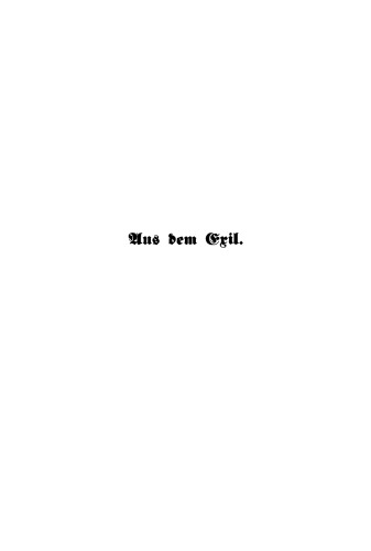 Aus dem Exil: Band 1