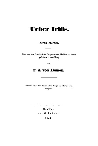 Über Iritis: 6 Bücher