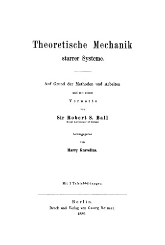 Theoretische Mechanik starrer Systeme