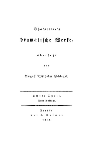 Shakspeare’s dramatische Werke: Band 8 König Heinrich VI. Zweiter Theil