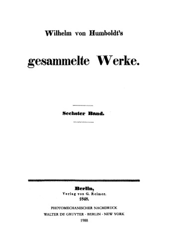 Gesammelte Werke: Band 6