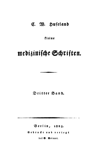 Neue Auswahl kleiner medizinischer Schriften: Band 3