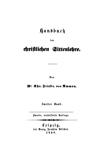 Handbuch der christlichen Sittenlehre: Band 2