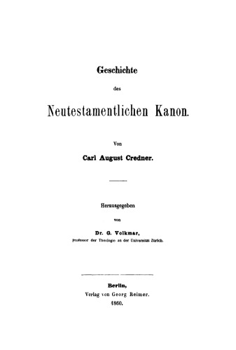 Geschichte des neutestamentlichen Kanon