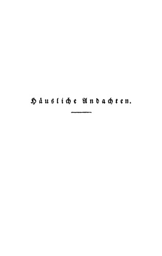 Häusliche Andachten