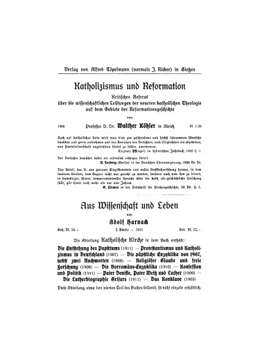 Luthers theologische Quellen: Seine Verteidigung gegen Denifle und Grisar