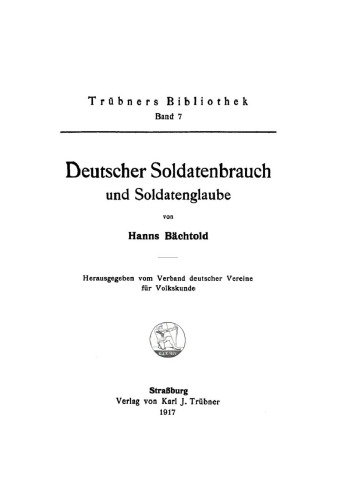 Deutscher Soldatenbrauch und Soldatenglaube