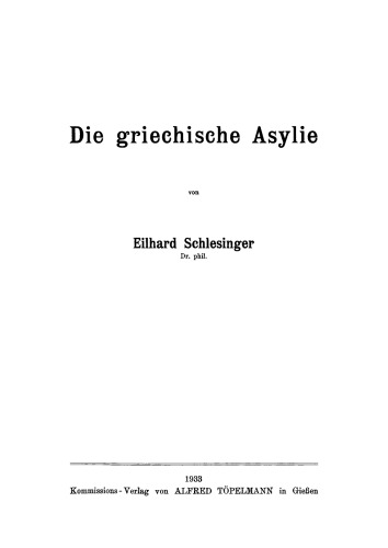Die griechische Asylie