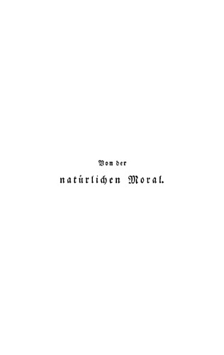 Von der natürlichen Moral