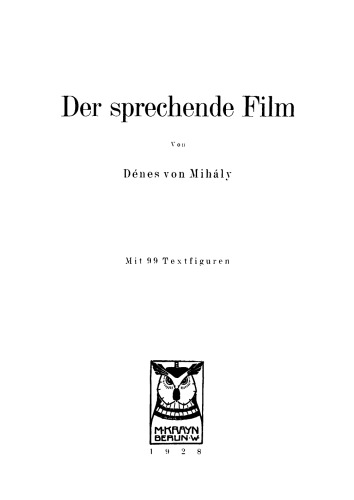 Der sprechende Film