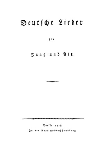 Deutsche Lieder für Jung und Alt