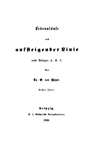 Lebensläufe nach aufsteigender Linie: Teil 1