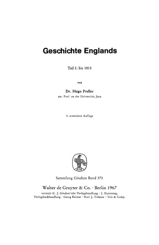 Geschichte Englands: Teil 1 Bis 1815