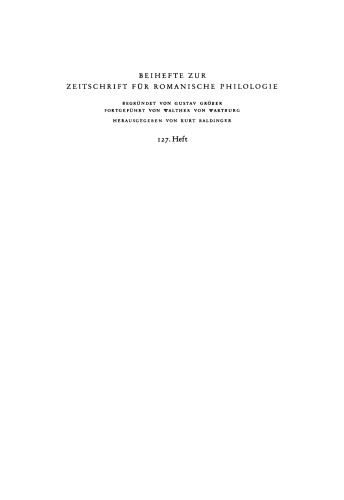 Okzitanische und katalanische Verbprobleme: Ein Beitrag zur funktionellen synchronischen Untersuchung der Verbalsystems der beiden Sprachen (Tempus und Aspekt)