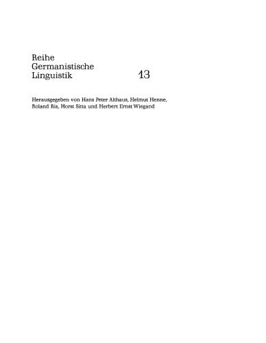 Sprache, Sprechtätigkeit und soziales Umfeld: Untersuchungen zur sprachlichen Interaktion in einer ländlichen Arbeiterwohngemeinde