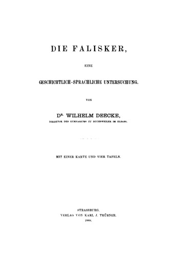Die Falisker: Eine geschichtlich-sprachliche Untersuchung