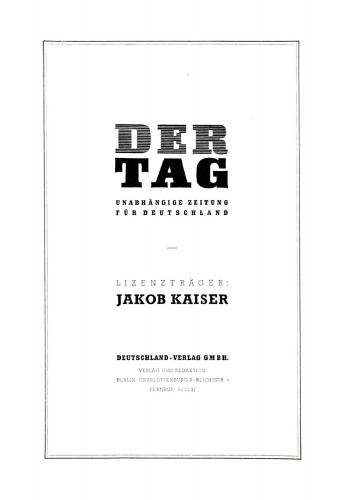 Lizenzen-Handbuch deutscher Verlage 1949: Zeitungen, Zeitschriften, Buchverlage