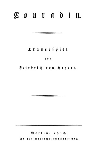 Conradin: Trauerspiel