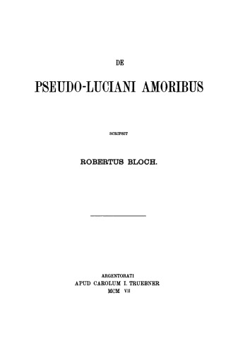 De Pseudo-Luciani Amoribus