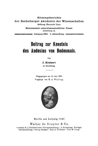 Beitrag zur Kenntnis des Andesins von Bodenmais