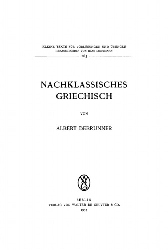 Nachklassisches Griechisch