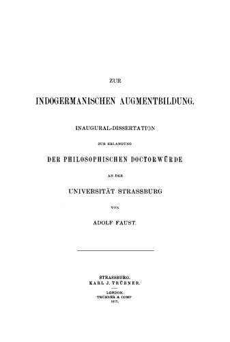 Zur indogermanischen Augmentbildung